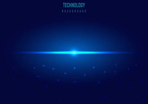 Concept Futuriste Technologie Abstraite Sur Fond Bleu Foncé Éclairage Avec — Image vectorielle