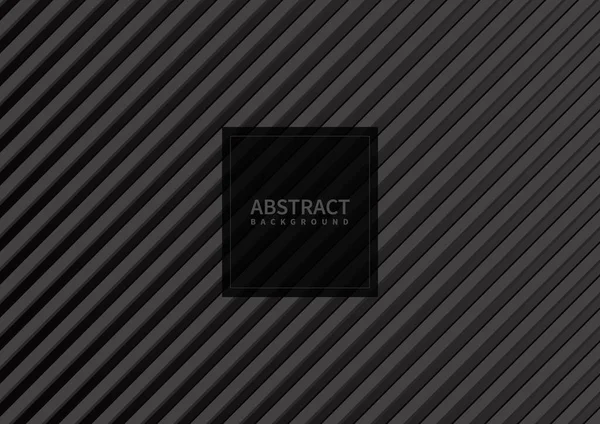 Abstrakt Grå Rand Mönster Diagonal Svart Bakgrund Och Konsistens Vektorillustration — Stock vektor