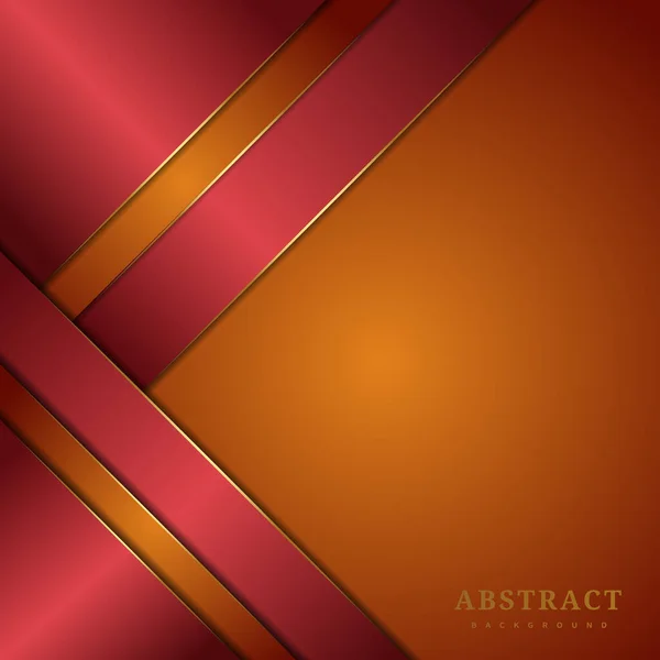 Abstrakcyjne Pomarańczowo Czerwone Ukośne Geometryczne Pokrywanie Się Pomarańczowym Tle Luksusowy — Wektor stockowy