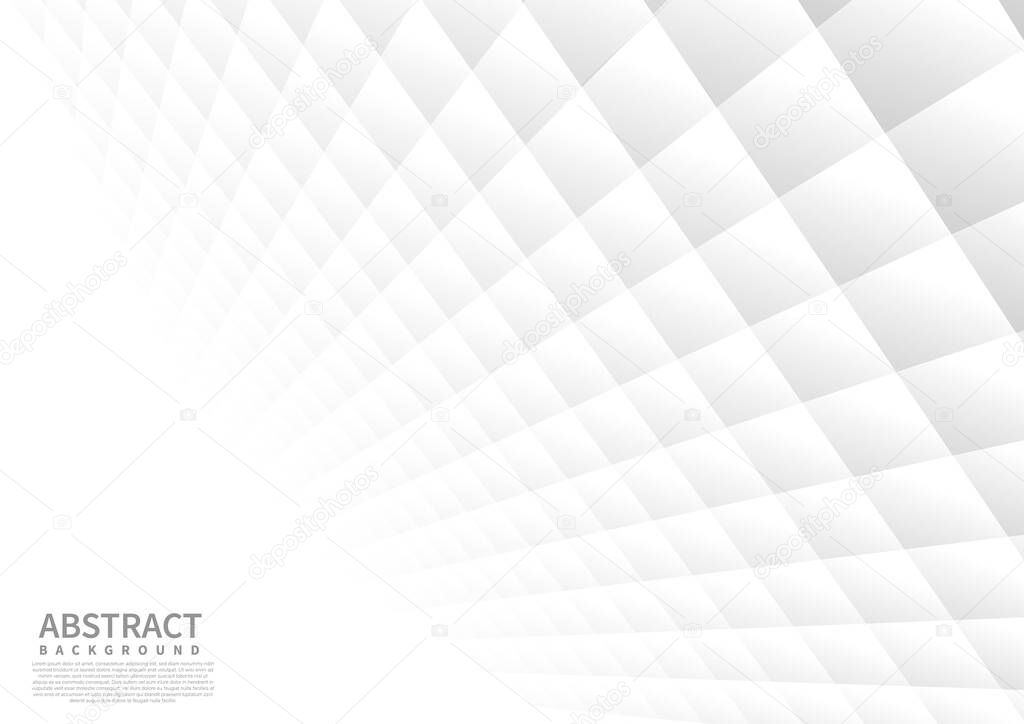 Abstract geometric square pattern background with white shapes perspective can be used in cover design  poster  website  flyer. Vector illustration