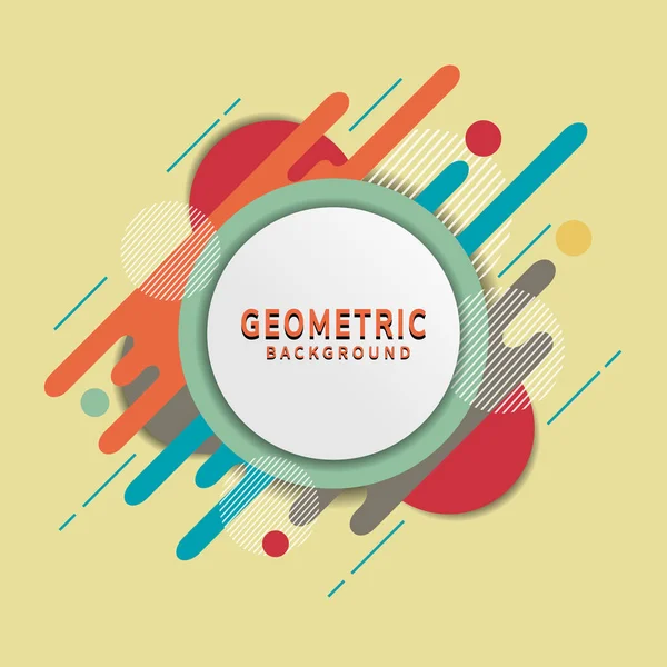 Abstract Geometric Pattern Color Retro Background Vector Illustration — Stock Vector