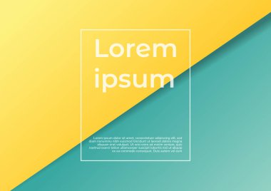 Soyut şablon kağıtları mavi ve sarı pastel renklerle örtüşüyor. Reklam, poster, şablon, iş sunumu için kullanabilirsiniz. Vektör illüstrasyonu