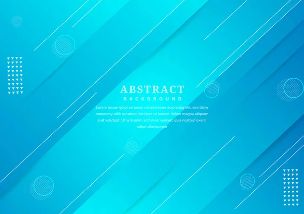Minimal Geometric Blue Background You Can Use Poster Template Business — Stock Vector