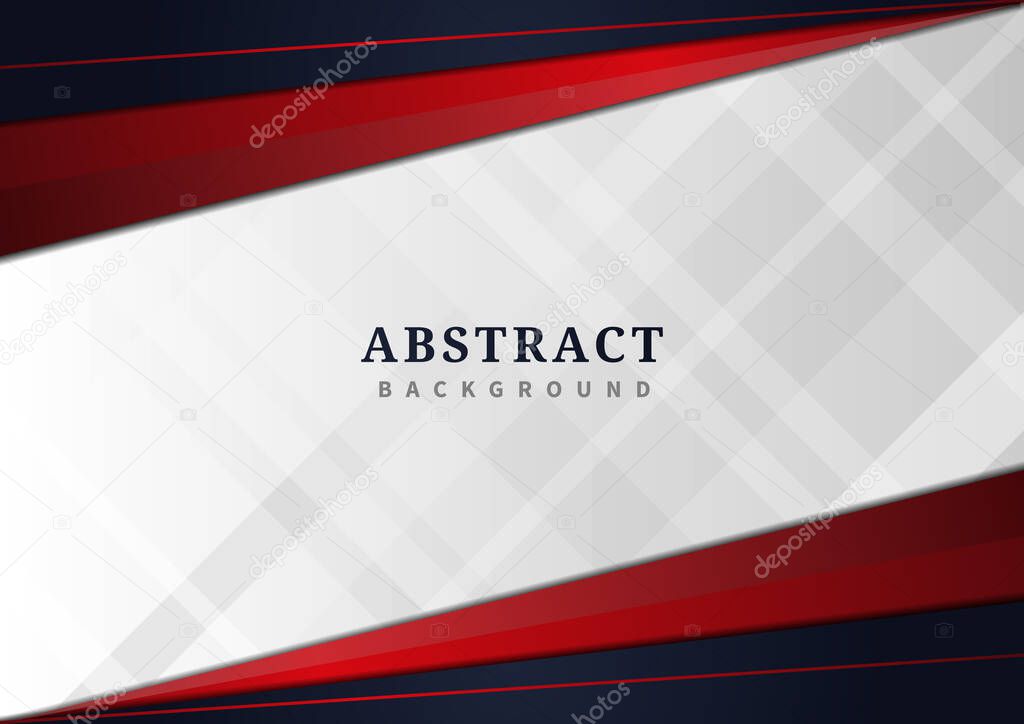 Template technology corporate concept abstract triangle geometric black and red on white background with space for your text. Vector illustration