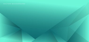 Soyut geometrik üçgenler mavi turkuaz renkli modern arkaplan. Reklam, poster, şablon, iş sunumu için kullanabilirsiniz. Vektör illüstrasyonu   