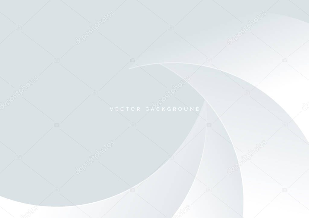 Abstract curve white overlap on white background.You can use for template brochure design. poster, banner web, flyer, etc. Vector illustration