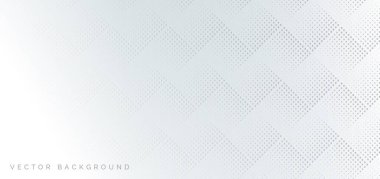 Beyaz arkaplanda soyut gri yarım ton deseni. Çemberler ve noktalar. Reklam, poster, şablon, iş sunumu için kullanabilirsiniz. Vektör illüstrasyonu