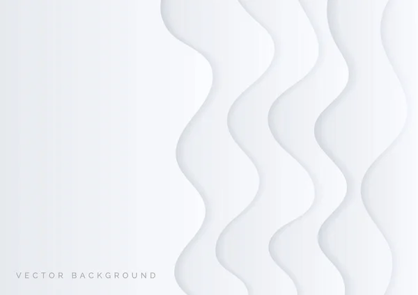 Fond Abstrait Couches Courbes Blanches Fond Style Coupe Papier Vous — Image vectorielle