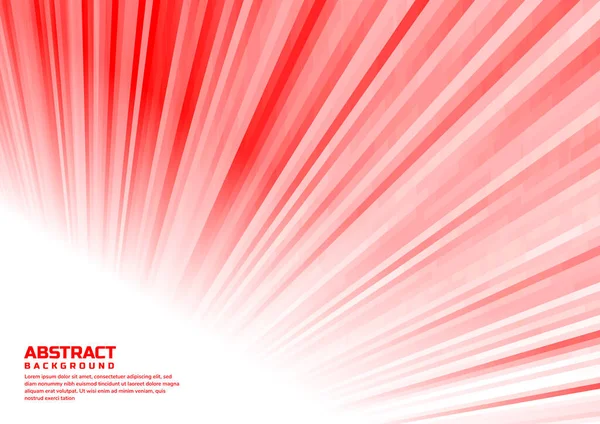 Líneas Rayadas Abstractas Perspectiva Blanca Roja Sobre Fondo Blanco Usted — Vector de stock