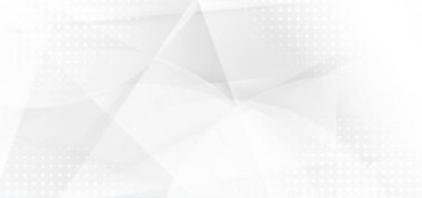 Soyut beyaz ve gri geometrik parlaklık yarım ton efektli arka plan örtüşüyor. Reklam, poster, şablon, iş sunumu için kullanabilirsiniz. Vektör illüstrasyonu  