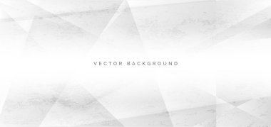 Soyut geometrik beyaz ve grunge desenli arka plan. Vektör illüstrasyonu 