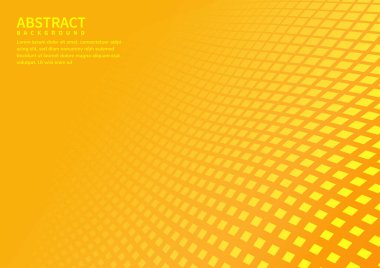 Turuncu şekilli perspektife sahip soyut geometrik kare desenli arka plan kapak tasarımı poster broşüründe kullanılabilir. Vektör illüstrasyonu