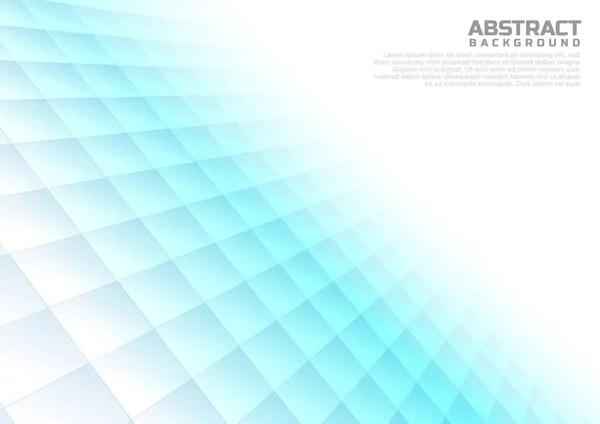 Abstraktní Geometrický Modrý Čtvercový Vzor Pozadí Perspektivou Bílých Tvarů Lze — Stockový vektor