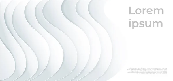 Банерний Фон Білих Вигнутих Шарів Фону Паперу Стиль Вирізання Можете — стоковий вектор