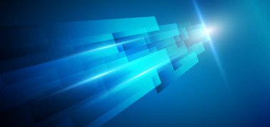 Soyut şablon geometrik mavi çizgiler çapraz arkaplan katman dekor ışık efekti ve metin için boşluk. Teknoloji konsepti. Vektör illüstrasyonu