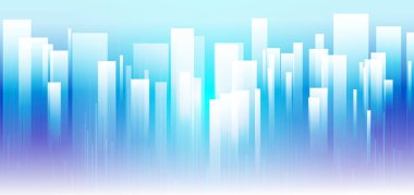 Soyut geometrik şekil üst üste binen çizgili çizgiler mavi arkaplan üzerinde. Reklam, poster, şablon, iş sunumu için kullanabilirsiniz. Vektör illüstrasyonu  