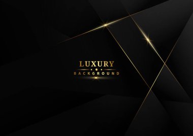 Metin için kopyalama alanı olan soyut koyu renk tasarım geometrik arkaplan dekorasyonu. Lüks bir şekilde. Vektör illüstrasyonu.