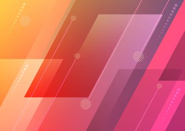 Soyut pembe turuncu eğimli köşegen geometrik çizgi arkaplanıyla örtüşüyor. Modern konsept. Vektör illüstrasyonu 