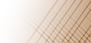 Açık kahverengi arkaplan ve dokuda üst üste binen soyut modern geometrik şekil. Reklam, poster, şablon, iş sunumu için kullanabilirsiniz. Vektör illüstrasyonu