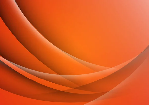 Abstrakte Orangefarbene Kurve Überlappt Hintergrund Mit Schatten Vektorillustration — Stockvektor