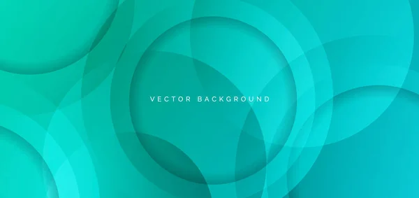 Abstrakte Kreis Überlappenden Grünen Farbverlauf Hintergrund Modernes Design Vektorillustration — Stockvektor