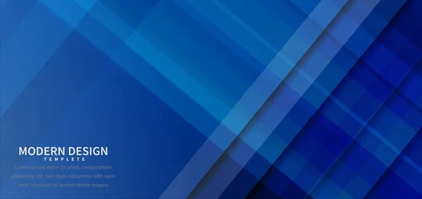 Conception Bannière Géométrique Bleu Chevauchement Arrière Plan Avec Espace Copie — Image vectorielle