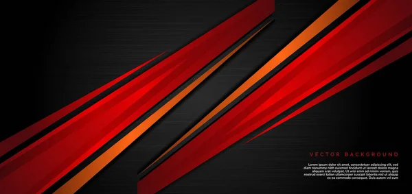 Template Corporate Concept Rood Oranje Contrast Zwarte Achtergrond Kunt Gebruiken — Stockvector