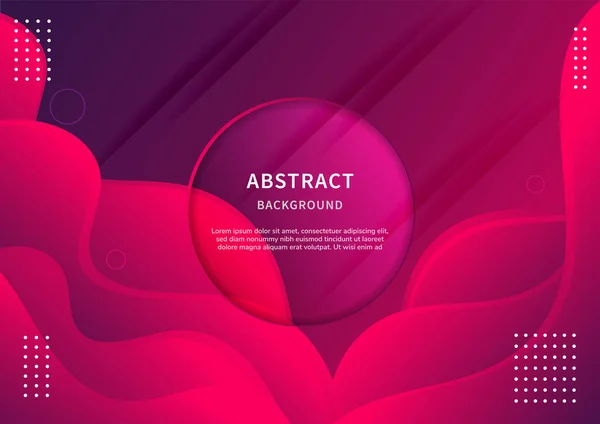 Fondo Geométrico Abstracto Forma Líquida Patrón Mínimo Gradiente Azul Rosa — Vector de stock