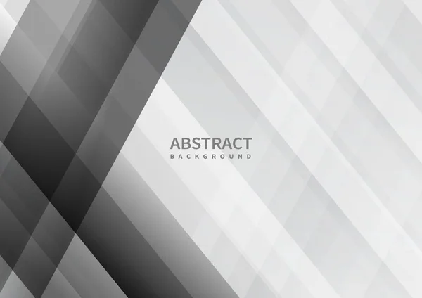 抽象グレーと白の幾何学的重なり背景 ベクターイラスト — ストックベクタ