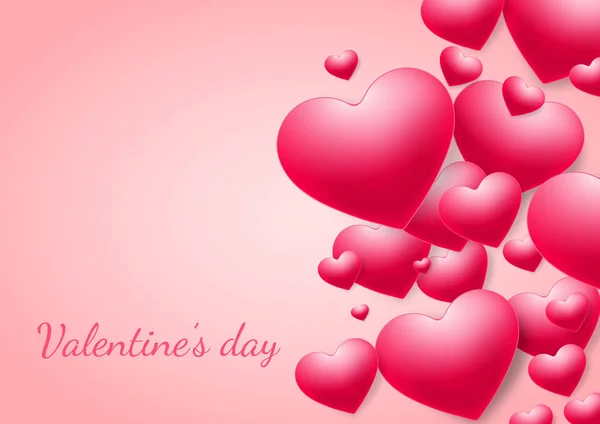 День Святого Валентина Корни Розовые Перекрывающиеся Розовом Фоне Пространством Текста — стоковый вектор