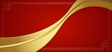 Banner Mutlu Çin Yeni Yıl arkaplanı ve mesaj için boşluk. Vektör illüstrasyonu 