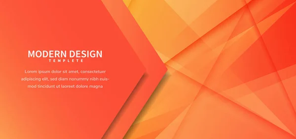 Template Vector Abstract Oranje Diagonale Achtergrond Voor Het Bedrijfsleven Banner — Stockvector