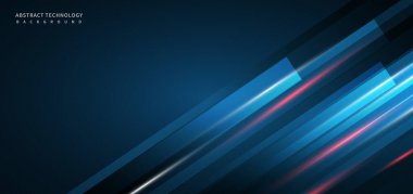 Soyut teknoloji geometrik üst üste binen yüksek hız çizgisi hareket tasarım arkaplanı ve metin için kopyalama alanı. Vektör illüstrasyonu