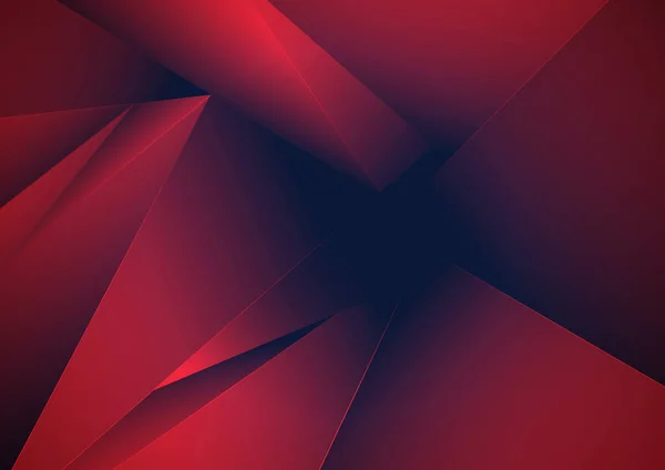 Abstrakte Farbe Mit Geringem Polygon Und Rotem Farbverlauf Auf Dreieck — Stockvektor