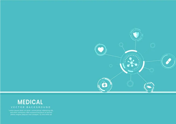 Abstracte Medische Wetenschappelijke Concept Gezondheidszorg Icoon Patroon Achtergrond Kunt Gebruiken — Stockvector