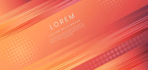 Abstract Orange Red Gradient Geometric Stripe Lines Diagonal Overlay Layer — Stock vektor