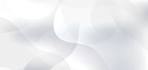 Abstrakte Weiße Und Graue Geschwungene Wellenförmige Hintergrund Und Textur Modernes — Stockvektor