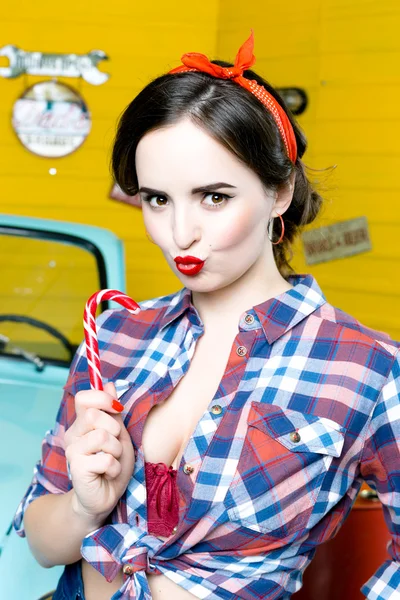 Woman With Pinup Style — Stock Photo, Image