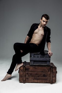 seksi genç moda adam