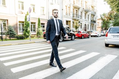 Yakışıklı sakallı işadamı