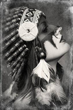 Native American Indian woman clipart