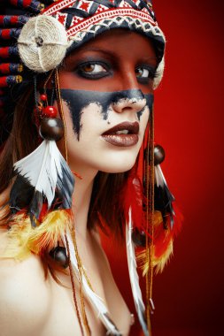 Amerikan yerlisi kadın.