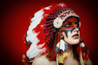 Native American Indian woman clipart