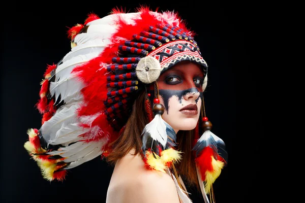 Mulher indígena nativa americana — Fotografia de Stock