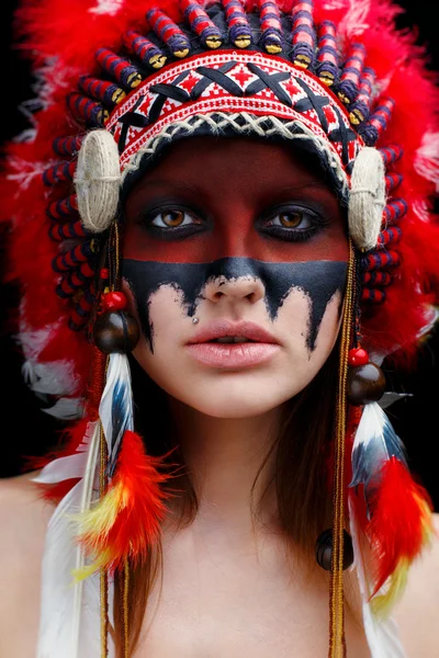 Mulher indígena nativa americana — Fotografia de Stock