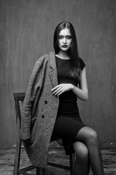 Model wearing in coat — Stock Photo, Image