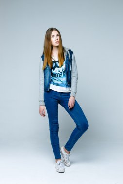 Profesyonel kadın modeli.