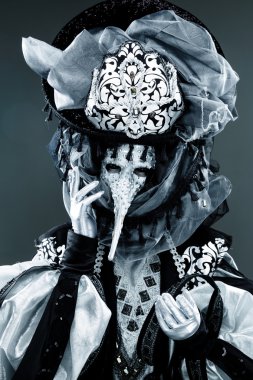 Venedik Karnavalı maskeli adam