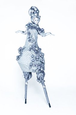 Lüks karnaval kostümü giymiş kadın