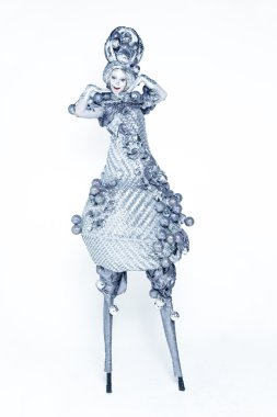 Lüks karnaval kostümü giymiş kadın